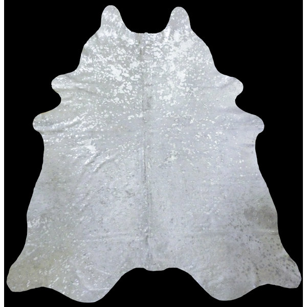 Chesterfield Leather Cowhide Silver Rug & Reviews Wayfair